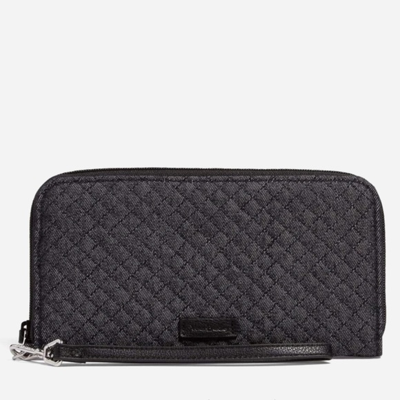 Vera Bradley RFID Accordion Wristlet, Denim Navy - Picture 3 of 12